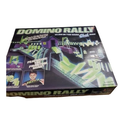 Vintage Domino Rally Glow in the Dark Ghost Ride Game 1991 incomplete  - Image 1 of 4