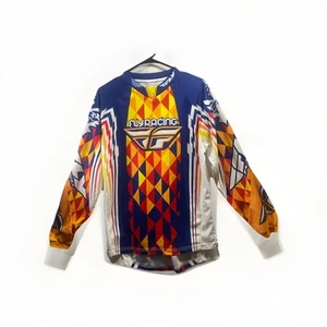 Fly Racing Kinetic Motocross Jersey Sz Small Blue Red Yellow Orange White - Bild 1 von 10