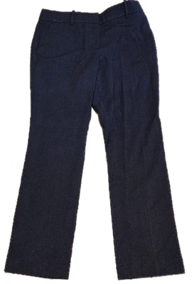 Pantalón de vestir Anne Taylor Factory para mujer recto talla 8 azul marino frente plano nuevo con etiquetas Foto 1 de 4