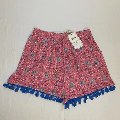 Simply Southern Women's Wilmington Tassel Beach Seashell Printed Shorts L/XL New - Image 1 of 4