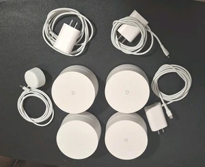 Google WiFi Access Point Router GJ2CQ (1) / AC-1304 (3) White 4 Pack - Picture 1 of 20