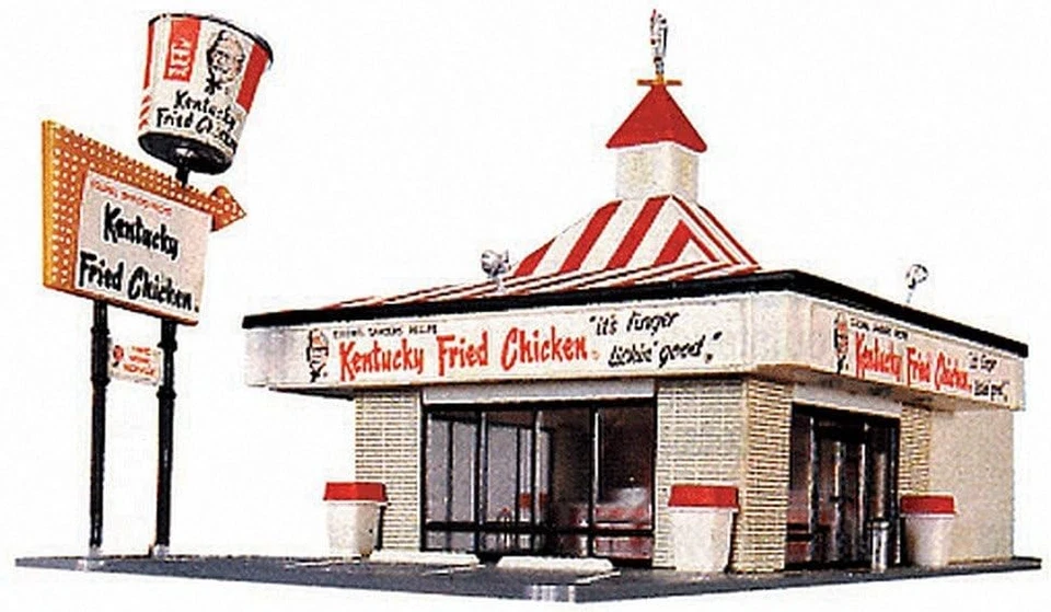 HO Scale Building Kits - Kentucky Fried Chicken Drive-in, One Size, Red,White  - Image 1 of 1