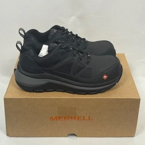 Merrell Fullbench Speed CF Work Shoes Mens Size 6 M Carbon Fiber Toe Black - Picture 1 of 16