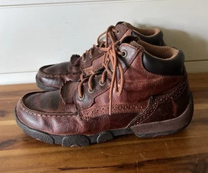 Twisted X Womens Chukka Moc Toe Ankle Boot 6.5M Brown Lace Up WCU0005 - Picture 1 of 10