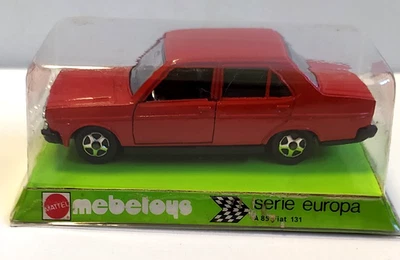 MEBETOYS VINTAGE 1:43  AUTO DIE CAST FIAT 131  ROSSO SERIE EUROPA  ART  A85 - Immagine 1 di 2