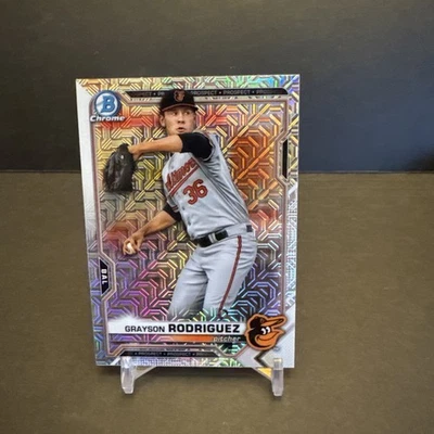2021 Topps BOWMAN CHROME PROSPECT FOIL REFRACTOR #BCP-165 Grayson Rodriguez NM - Image 1 of 2