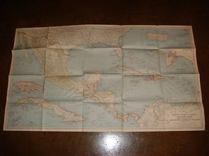 Mapa National Geographic 1939, México, América Central e Indias Occidentales, 41”x 23”, S1846 - Imagen 1 de 1