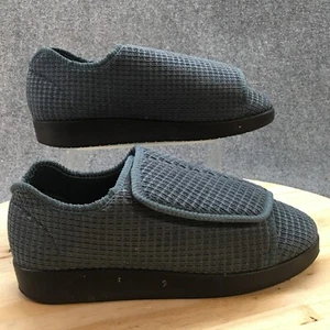 Silverts Slippers Mens 9 Slip On Strap Blue Comfort Round Toe Low SV55105 - Picture 1 of 15