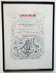 ESCALE Saint Tropez PABLO PICASSO Lithographie über Japan 1951 - Bild 1 von 2