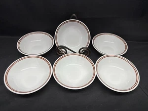 Corelle "BATIK" ~ braun Blumen Mitte ~ 6er Set ~ Dessertschalen ~ 5 3/8" - Bild 1 von 8