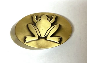 brass/ Metal paperweight, Approx 3" long- Frog design, antique finish - Picture 1 of 4