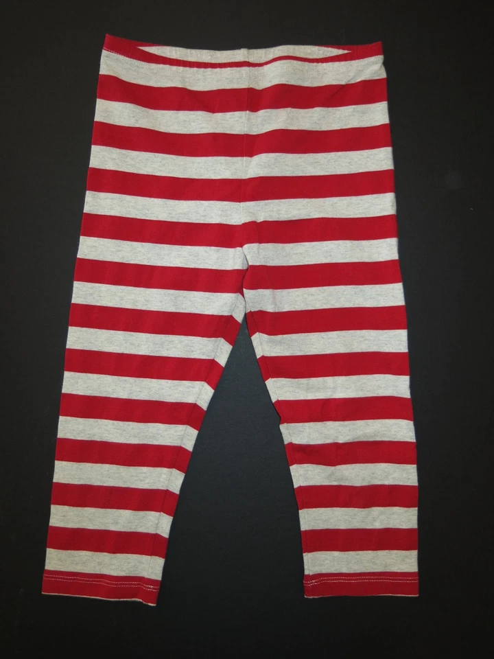 Alas de Papel Orgánico Gris Crema Marl Rojo Rayas Capri Leggings Recortados Pantalón 12/10 Foto 1 de 2