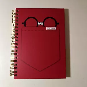 Hallmark Harry Potter Red Spiral Notebook Hard Cover 80 Pages Journal Glasses - Picture 1 of 3