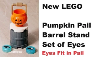 New LEGO Halloween Pail Bucket Blue Chrome Monster Alien Eye Cookies Gray Barrel - Picture 1 of 1