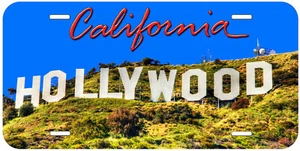 Hollywood California Aluminum Novelty Car License Plate - Picture 1 of 3