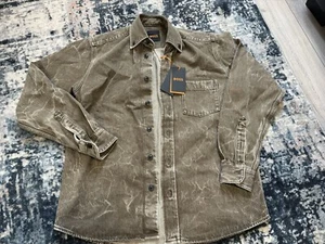Hugo Boss Denim Shirt/jacket Khaki Size S - New With Tags - Picture 1 of 1
