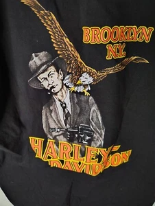Harley Davidson Running Cool Brooklyn NY T-Shirt Gr. L Gangster Tommygun USA - Bild 1 von 5