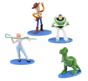 BUNDLE TOY STORY 4 Mini Figurines Disney Buzz,Woody,Rex,Bo-Peep CAKE TOPPER NEW - Picture 1 of 5
