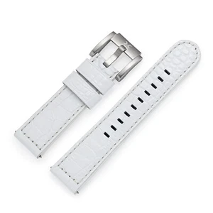 TW Steel Marc Coblen Armband Leder 22 MM Kroko Weiß LB_W_K_S - Bild 1 von 3