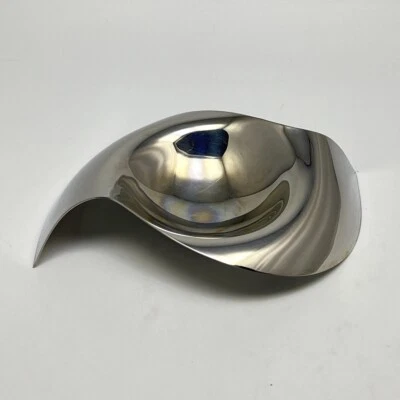 Plato para servir Georg Jensen Allan Scharff Pass Me acero inoxidable cepillado diseño danés Foto 1 de 4