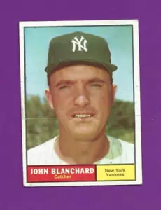 Tarjeta de béisbol Topps 1961 #104 John Blanchard Yankees de Nueva York EX+ - Imagen 1 de 2