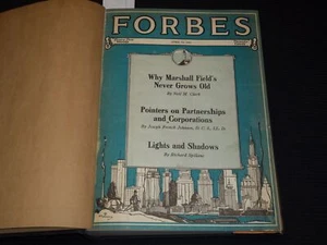 1923 APRIL 14-SEPTEMBER 29 FORBES MAGAZINE BOUND VOLUME - NICE ADS - R 10D - Imagen 1 de 8
