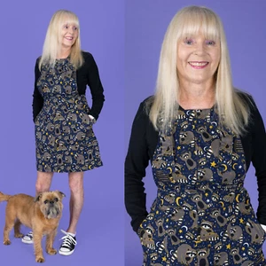 Müll Pandas Waschbär Druck Latzhose Stachel Kleid von Run and Fly - Bild 1 von 10