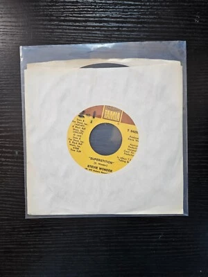 Stevie Wonder "Superstition" 45 RPM Vinyl Record (1972) TAMLA T 54226F Foto 1 de 4
