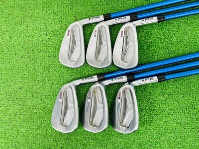 Ping S55 Iron set 5-9+PW RH TFC 390I Stiff Flex Graphite Shaft Black Dot G13361 - Image 1 of 4
