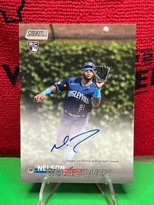 2023 Topps Stadium Club - Nelson Velazquez #SCBA-NV - Stadium Club Base Auto - Picture 1 of 2