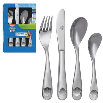 Besteck-Set für Kinder | Paw Patrol | 4-teilig | Mit dekorativer Prägung - Bild 1 von 3