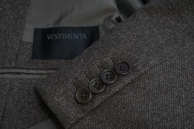 Vestimenta Fatto a mano Brown Woven Wool Blend Sport Coat Jacket Sz 50EU 40R US  - Image 1 of 4