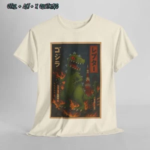 T-shirt grafica Rugrats stile asiatico Reptar, camicia unisex in cotone con cartone animato - Foto 1 di 19