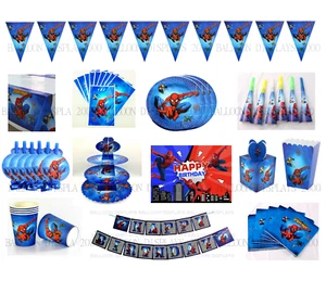 SPIDERMAN  Birthday Party Supplies Tableware Decorations Balloons Banner Plates - Picture 1 of 20