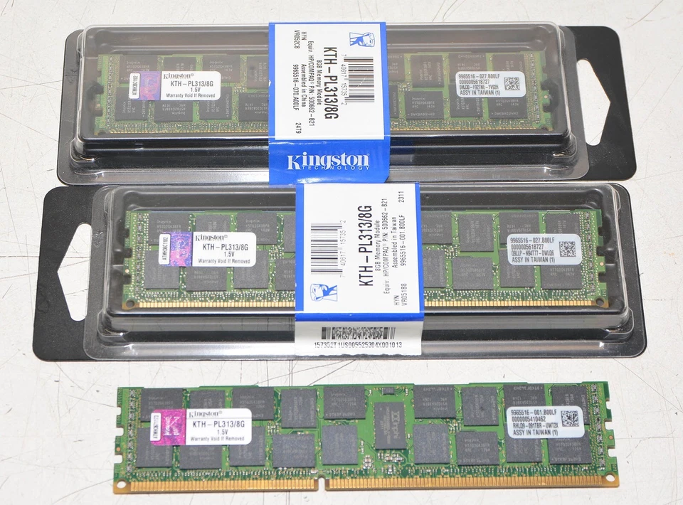 Kingston 24GB 3x KTH-PL3138G (1) NEW Factory Sealed (1) Open Box (1) Loose  - Image 1 of 1