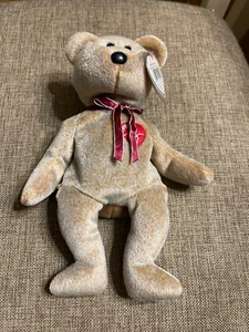 TY Beanie Babies ~ 1999 Ty Signature Bear - hellbraun ~ neuwertig mit Etikett ~ - Bild 1 von 4