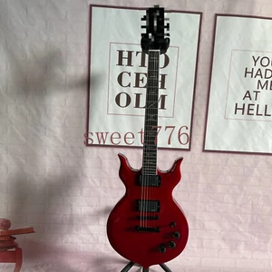 Solid Red Wylde Audio Quilted Maple Top Electric Guitar HH Pickups HPL Fretboard - Picture 1 of 8