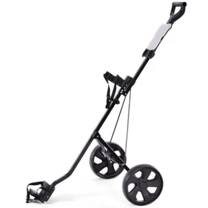 Folding 2-Wheel Push Pull Golf Club Cart Trolley Swivel W/Scoreboard Lightweight - Picture 1 of 15