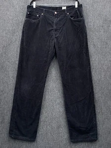 Levi's 599 Droit Relax Corduroy W38 L34 Relaxed Straight Fit Jeans Black VTG Y2K - Picture 1 of 14