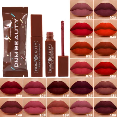 18 Colors Chocolate Lip Gloss Velvet Matte Liquid Lipstick Long Lasting Makeu ∂ - Image 1 of 4