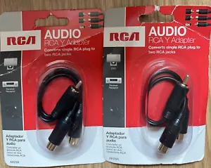 Confezione da 2 - RCA AH25R 1 maschio a 2 femmina 3" cavo adattatore a Y. Condizione Nuovo. - Foto 1 di 2