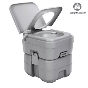 Tragbare Reisetoilette 5,3 Gallonen 20 l Design Camping Kommode Töpfchen drinnen/draußen - Bild 1 von 9