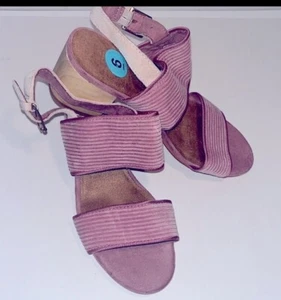 New Toms Womens Poppy Wedge Sandal Atlantic Corduroy 6 M - Picture 1 of 7