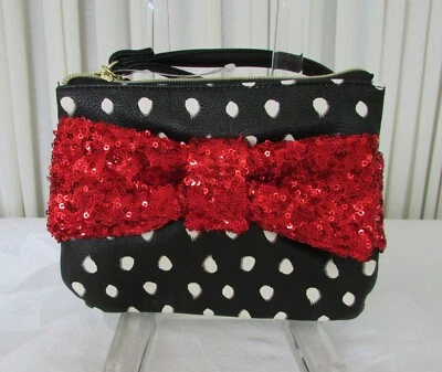 Cartera sin asas Betsey Johnson con moño de lentejuelas nueva con etiquetas Foto 1 de 4