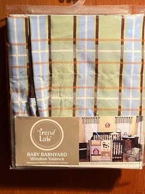 Trend Lab Baby Barnyard Window Valance *NEW* v1 - Image 1 of 4