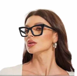 Oversized Women's Reading Glasses Retro Square Oprah Readers Thick Large Vintage - Picture 1 of 10