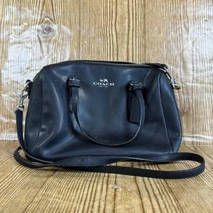 Coach Peyton Bennett Mini Umhängetasche schwarz Leder Crossbody und Top Griffe - Bild 1 von 22
