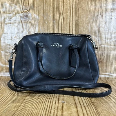 Coach Peyton Bennett Mini Satchel Black Leather Crossbody and Top Handles - Image 1 of 4