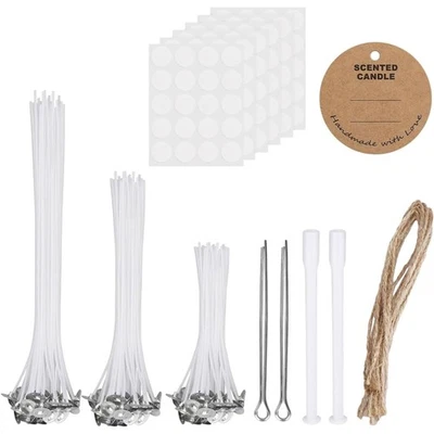 Kerzendocht Set 240 Stück Rauchfrei Dochte 10/15/20cm Kerzenselbermachen Zubehör - Bild 1 von 4