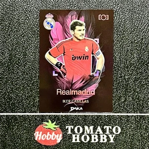 DAKA TOP AUDIENCE 2024-25 IKER CASILLAS /199 PINK REFRACTOR LEGENDS REAL MADRID - Picture 1 of 2